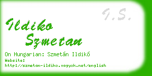 ildiko szmetan business card